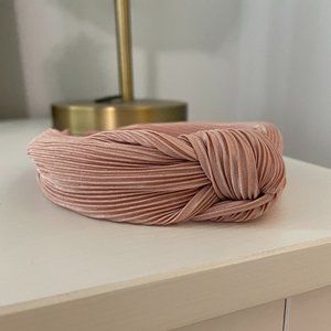 J. Crew Pleated Pink Top Knot Headband